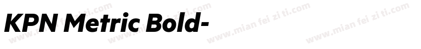 KPN Metric Bold字体转换
